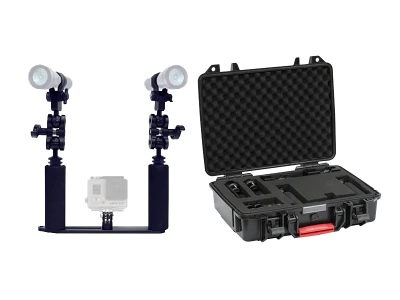 Camera Tray Kit W/ Two Lights And Hard Case