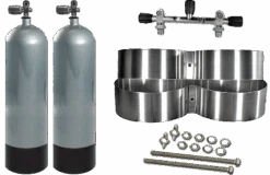 Faber HP Steel Tank Doubles Package - Gun Metal Grey