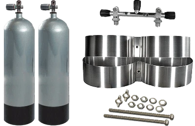 Faber HP Steel Tank Doubles Package - Gun Metal Grey